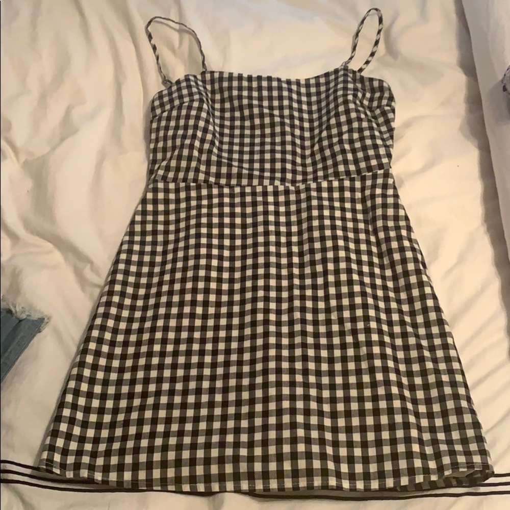 Black Gingham Mini Dress